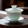 景德鎮羊脂玉白瓷淡青色釉 茶杯 供杯 茶碗